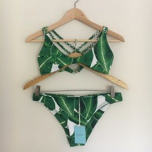 Cupshe leaf print bikini